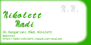 nikolett madi business card